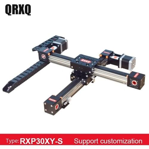 Effective Travel Stroke Length 100mm~1000mm HPVB45 Timing Belt Linear Slide Guide Motion Module Sliding Tabel CNC