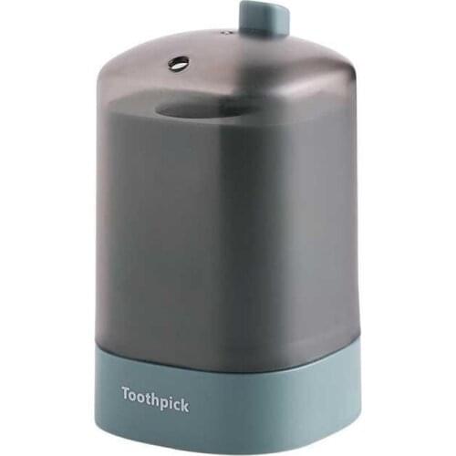 Plastic Toothpick Holder, Semi-Automatic Toothpick Dispenser, Toothpick Storage Box with Clear Cover, for Home, 5 Colors