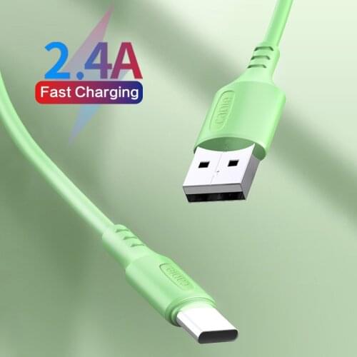 Micro USB Type C Cable Liquid Silicone USB Cable For Samsung Huawei XiaoMi Fast Data Charging Charger USB Cable 1.2M Wire Cord