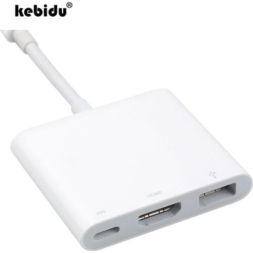 Kebidu USB 3.1 Type C To HDMI USB 3.0 HUB USB-C multi-port Adapter Dongle Dock Cable for New Macbook Pro white wholesale