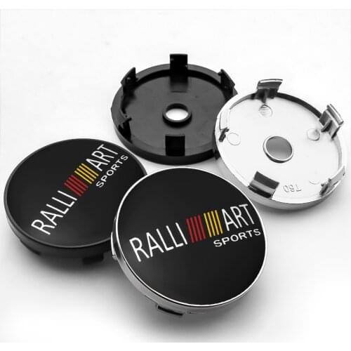 4pcs 56/60MM Car Wheel Center Hup Caps Badge Emblem Stickers Dust-proof Covers For Mitsubishi Ralliart ASX Outlander Accessories