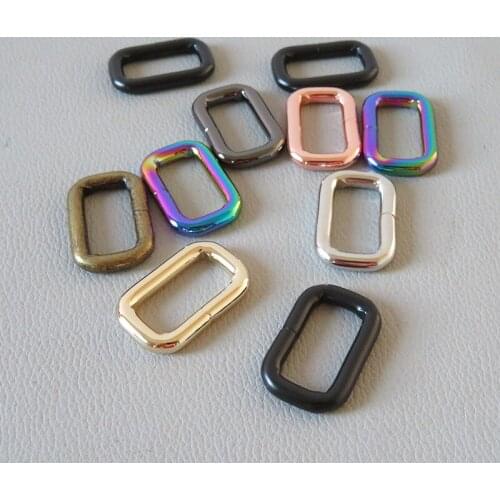 10Pcs/Lot Strong Metal Rectangular Buckle Ring Hardware For Dog Martingale Collar Accessory Belt Loop Bag Handbag Straps Clasp