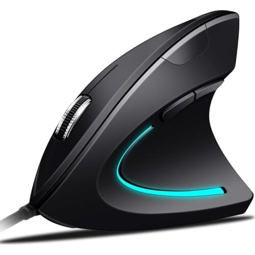 4-speed 4-color adjustment wired vertical mouse PC Laptop Ergonomic Optical USB Wire Vertical Mice Mouse 800/1200/2000/3200 DPI