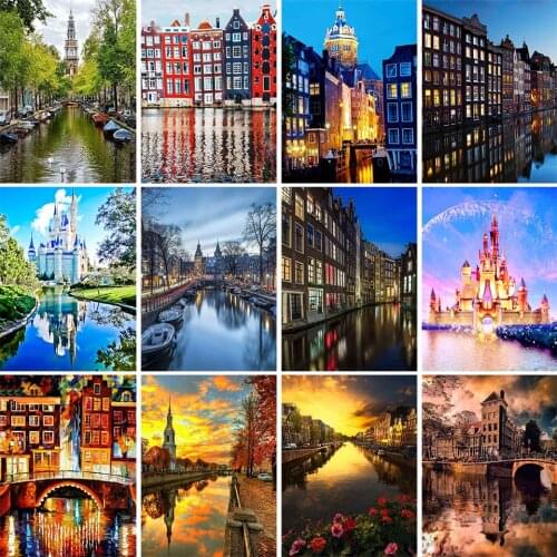5D DIY Diamond Painting Landscape Rhinestone Picture Diamond Embroidery Patch Embroidery Mosaic Art Home Decoration Gift Kit