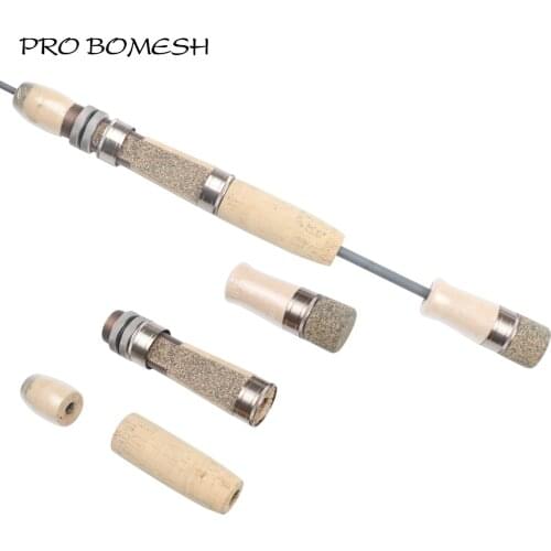 Pro Bomesh 2A Grade Cork Spinning Reel Seat Handle Kit Bass Fishing Rod Kit DIY Fishing Rod Building Accessory Component Pole