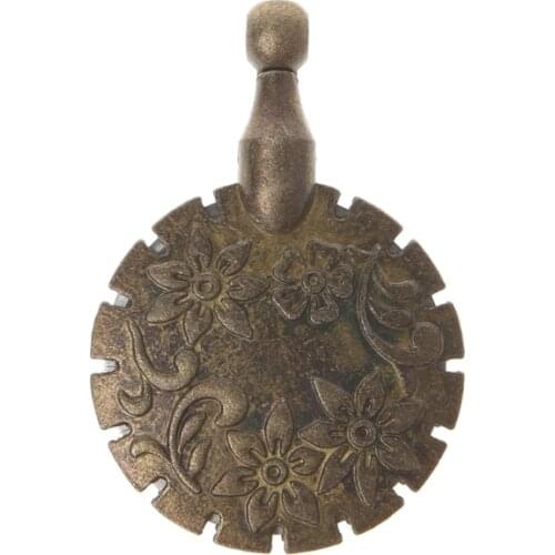 Sewing Thread Yarn Cutter Pendant Round Shape Antique Bronze Craft DIY Tool Home