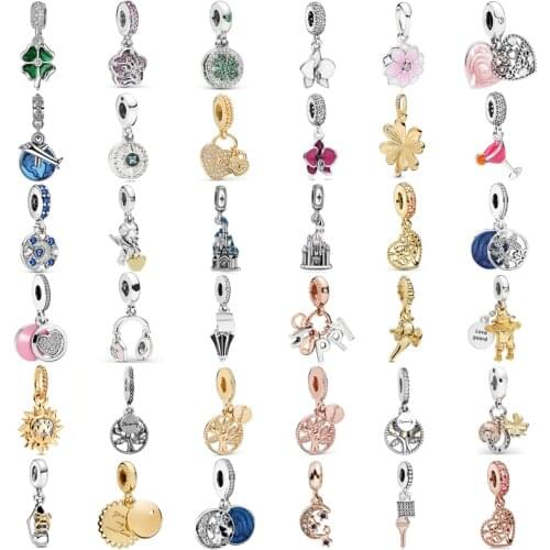 New Fashion Charm Original Flower Tree of Life Calla Lily Pendant Fits Original Pandora Lady Bracelet Jewelry Gift