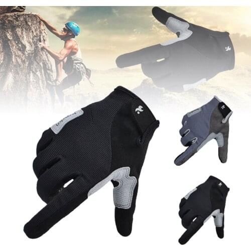 Newly Full Finger Outdoor Gloves Impact-Resistant and Wear-Proof for Climbing Exercising Non Slip Adjustable Wrist Strap