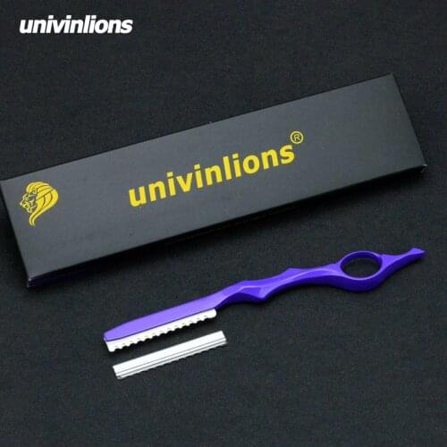 Univinlions 1 more blade multi color barber thinning razor straight hairdressing razor hair cutting knife thinner stick razor