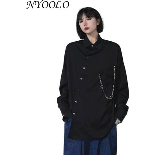 Женские черные рубашки NYOOLO China At AliExpress