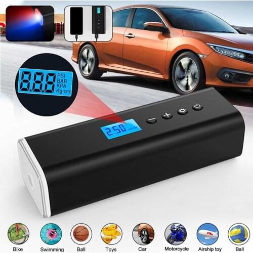Rechargeable Air Pump Car Bicycle Tires Balls Swimming Rings Toys 60W with LED Light