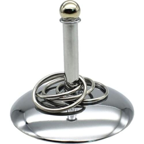 Pet Bird Platform Metal Ring Toys Parrot Educational Interactive Intelligence Training Bite-resistant Chew Toy Bird Supplies C42