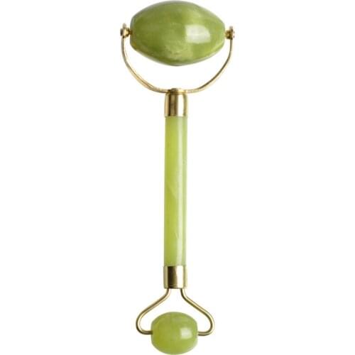 Facial Eye Beauty Device Double Roller Jade Skin Care Meridian Face Pusher Home Manual Physiotherapy Stick Spa Massage Tool