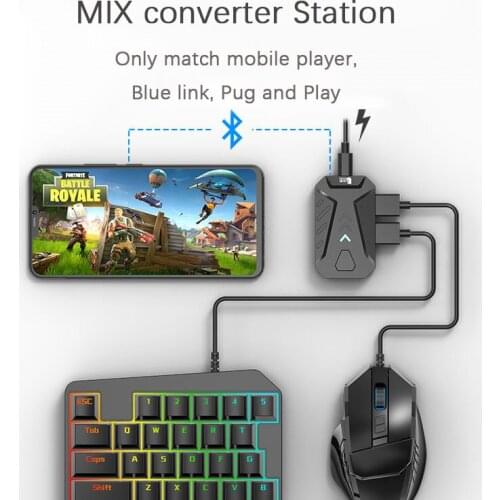 PUBG Game Converter MIX Keyboard Mouse Converter Bluetooth Station Stand Docking for iphone android Gamepad Joystick Controller
