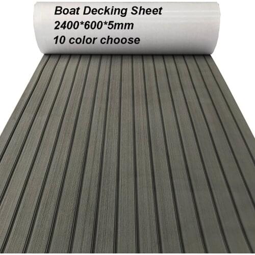 2400x600x5mm Self Adhesive EVA Foam Teak Sheet Mat Decking Car Boat Sea Swim Yacht Synthetic Marine Acessories Flooring Pad Grey