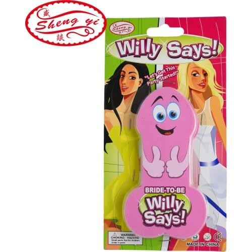 SHENGYI 24pcs/set penis shape game card Bachelorette party willy says play card Adult party bridal to be game card girs party