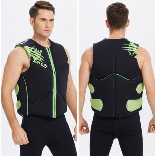 Mens Womens Life Vest Jacket Neoprene Buoyancy Swimsuit Surf Boating Kayak Drifting Ski Safety Clothing
