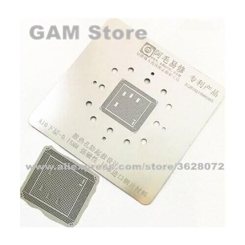 A10 CPU BGA Stencil For iPhone 7 7+ 7Plus Bottom Layer IC Reballing Pins BGA Solder Heat Template Anti Drum-up Strong Magnetic