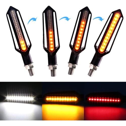 For m109r honda cbr 1100 xx blackbird er6n turn signals motorcycles Indicator Lights 12V Flowing Water clignotant moto led DRL