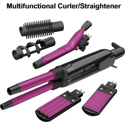Multifunctional Temperature Curler Straightener 12 in 1 Professional Combination Ceramic Hair Curler Set Roller Styling Kit