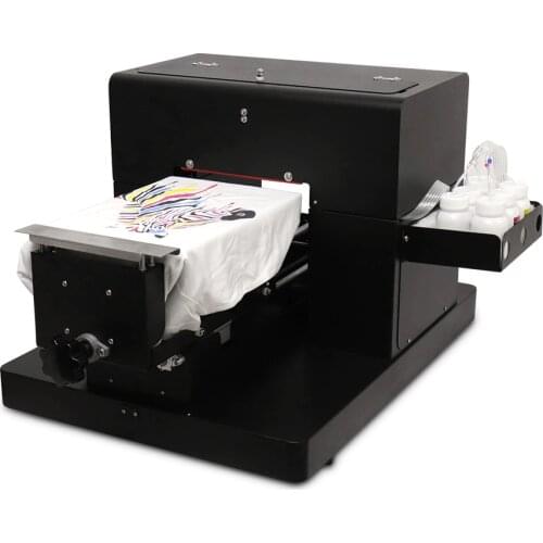 High quality A4 size Flatbed Printer DTG T-shirt Print Machine for EPSON L800 R330 for White/ Dark Color Clothing Textile