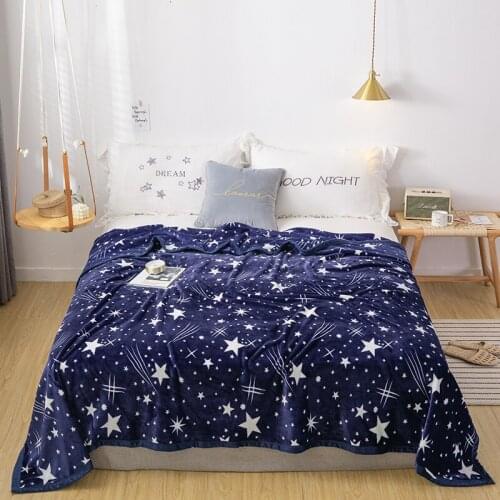 Bright stars winter thick bed cover high density multi-size super soft anti-pilling portable wearable multi-purpose blanket