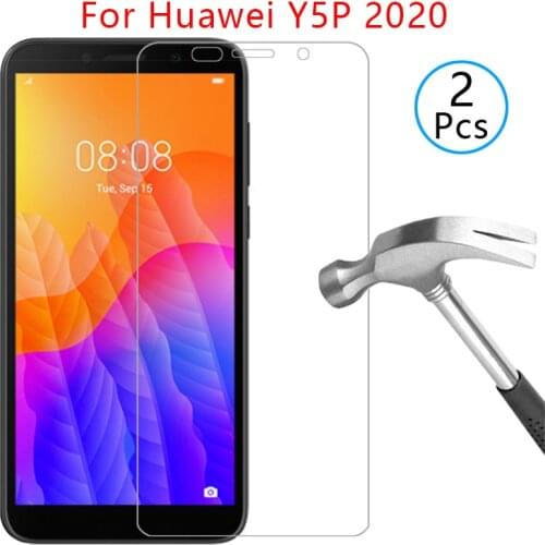 Protective glass for huawei y5p 2020 screen protector tempered glas on huawey huwei hawei huawi huawe y 5p 5 y5 p film huaweiy5p