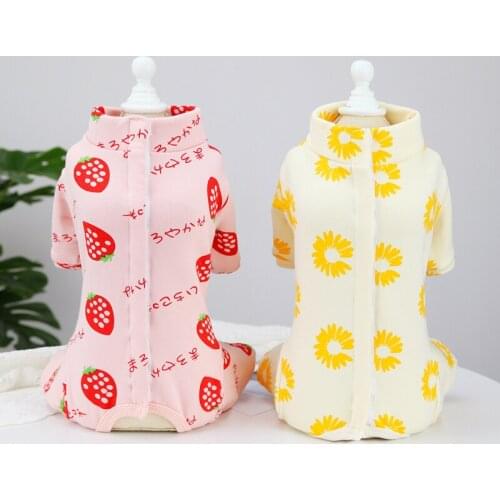 Winter Warm Pet Outfit Garment Jumpsuit Girl Dog Clothes Puppy Pamajas for Dogs Yorkshire Pomeranian Bichon Poodle Pants