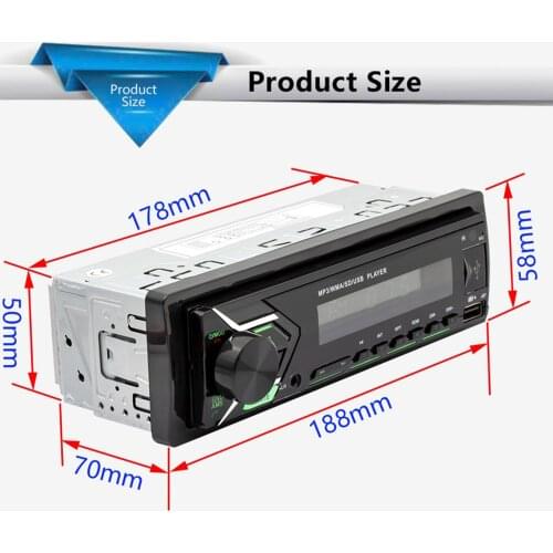 12V Digital Audio Bluetooth Car Stereo Media Receiver Support CD AM/FM