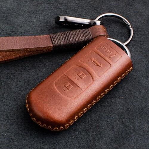 1X Genuine Leather Car Key Case Key Holder Cover Bag For Mazda CX-3 CX-4 CX-5 CX-8 MX-5 Leather Keychain Keyring