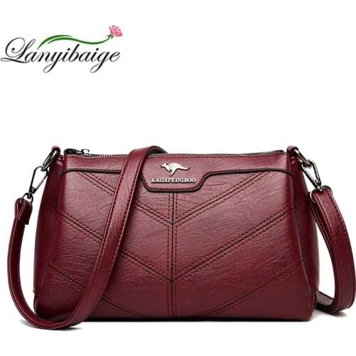 2021 New Fashion Casual Ladies Leather Handbags Ladies Large-Capacity Handbags Retro Single-Shoulder Messenger Womens Handbags