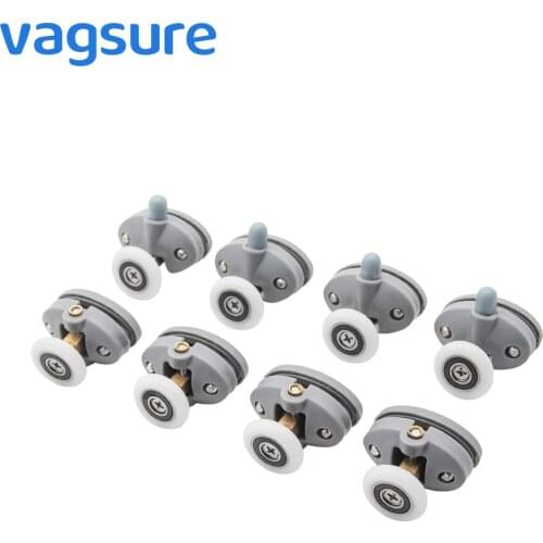 4pcs-8pcs/set New Oval 23mm 25mm ABS Nylon Single Pop Up Pulley Runner Wheel Shower Cabin Sliding Glass Door Rollers Hardware