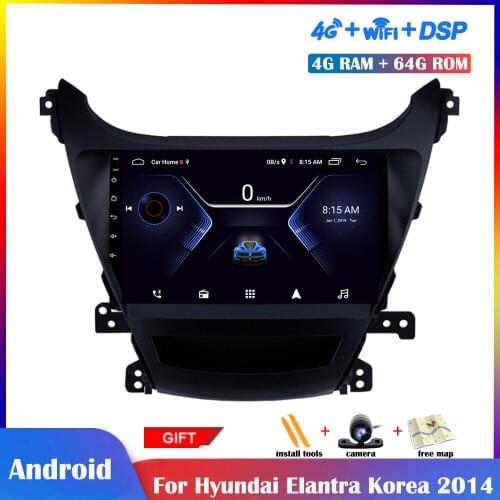 9 inch Android Multimedia Player For Hyundai Elantra Korea 2014 Car Radio Stereo Navigation DSP Touch IPS Screen Bluetooth