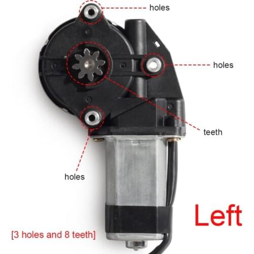 Car window glass lifter motor window lift adjustment 12/24V 3 hole 8 teeth auto parts accessories