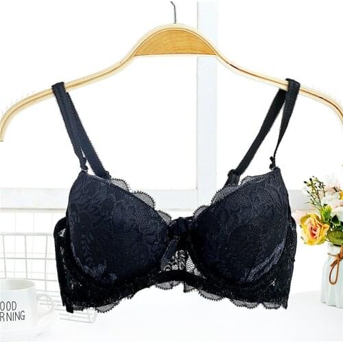 Fashion push up bra t shirt women underwire support breast super push up bra lovely sexy lace bra duoble cup big size bra 34-38