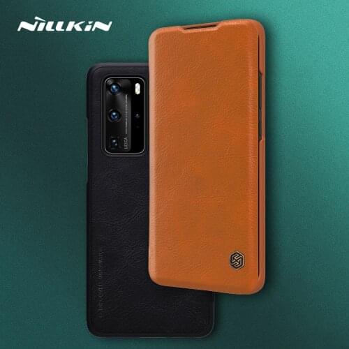 Nillkin for Huawei P40 Pro Case Qin Slim Flip Leather Case Wallet Card Slot Protective Phone Case for Huawei P40 / P40 Pro Case