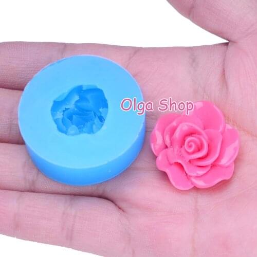 HYL267 17.5mm x 19.6mm Flower Silicone Mold Fondant Cake Decoration Candy Resin Clay Earrings Necklace Craft Soap Candle
