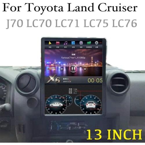 For Toyota Land Cruiser Prado J70 LC70 LC71 LC75 LC76 Car Stereo 13 Inch Big Screen Audio Navigation GPS Navi Radio CarPlay
