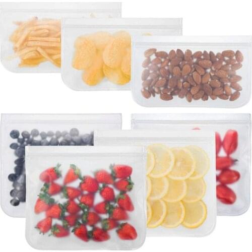 Reusable Silicone Food Storage Containers Leakproof Containers Stand Up Zip Shut Bag Cup Fresh Bag Food Storage Bag Fresh Wrap