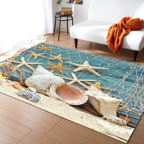 Seaside scenery beach shells Carpet home rugs room decoration teenager rugs for bedroom rug for living room area rug large rug