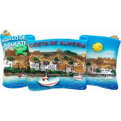BABELEMI New Arrival Spain Fridge Magnet Travel Souvenir Costa de Almeria Coast Magnetic Refrigerator Stickers Home Decor