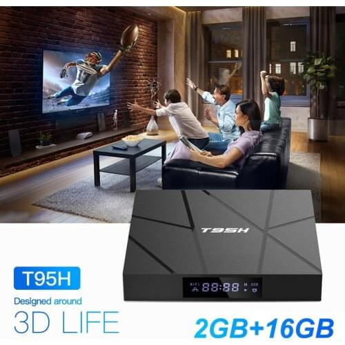 T95H Android 10.0 Smart TV Box 1/4GB RAM 8/16/32GB 64GB ROM Allwinnner H616 2.4G wifi 6K HD Set Top Box Gift with Remote Control