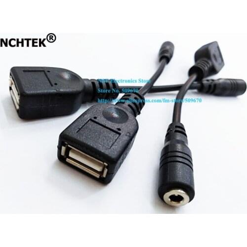 NCHTEK DC 3.5x1.35mm Female Jack to USB Female Socket Power Plug Connector Cable/Cord/Free Shipping/10PCS