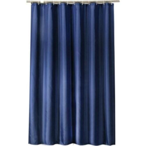 Dark Blue Thick Polyester Fabric Plain Shower Curtain Home Hotel Bathroom Waterproof Shower Curtain Partition Curtain 180 x 200c