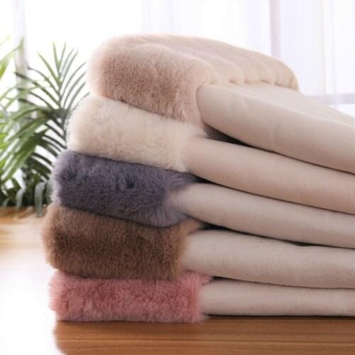 1500g thick imitation Rex Rabbit Fur integrated fabric composite suede fleece warm clothing fabric 0.5x1.8m