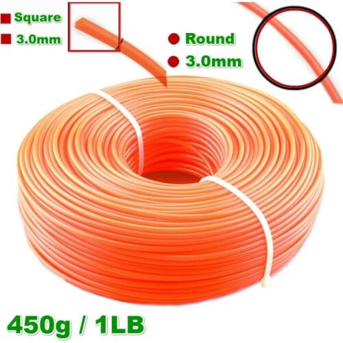 New 3.0mm Grass Trimmer Line Strimmer Brushcutter Nylon Rope Cord Long Round/Square Roll Replacement Mowing Lawn Mower Accessory