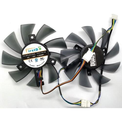 FD7010H12S DC 12V 0.35A VGA Cooler Cooling Fan 4-lines For Sapphire HD6850/6970/7870/7950/7970 FD7010H12S Graphics Card