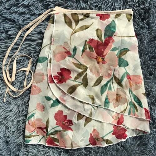 Ballerina skirt adult womans skirt a skirt ballet practice dress chiffon dance skirt printed embroidered skirt