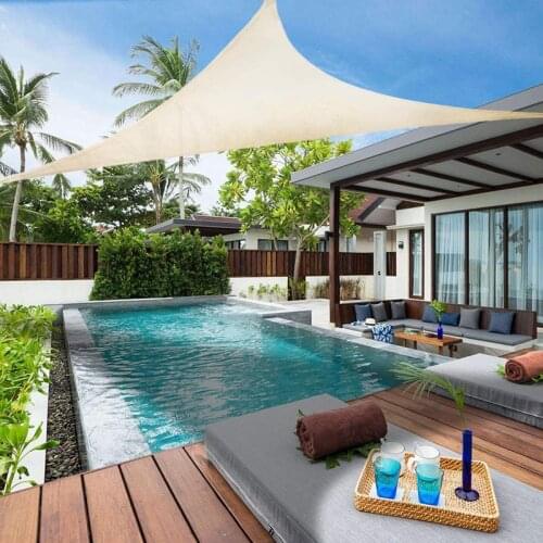 Anti-UV Awning Sun Shelter Triangle Canopy Outdoor Shelters Sun Shade Sails Beach Sunshade Tarp Waterproof Garden Car Camping