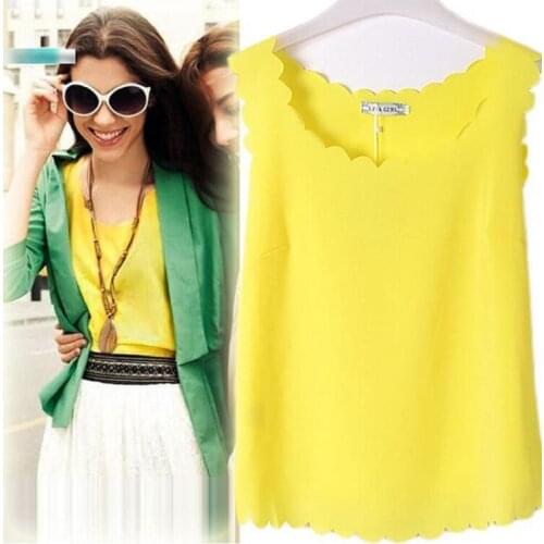 Summer top women Sexy Tank tops tshirt Chiffon Sleeveless underwear clothes
